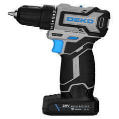 Дрели-шуруповерты аккумуляторные дрель-шуруповерт DEKO SHARKER PRO 45Нм 20В Li-Ion 2,0Ач 2АКБ бесщеточный ДЕКО