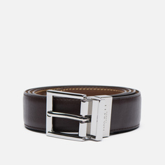 Ремень Hackett Stitch Edge Leather Reversible, цвет коричневый