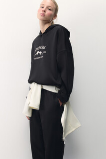 худи женское Худи oversize спортивная с капюшоном и принтом Befree