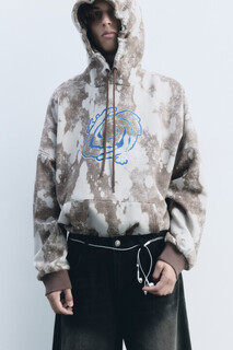 худи мужское Худи oversize с эффектом тай-дай и принтом Befree