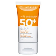 Creme Solaire Toucher Sec Visage Солнцезащитный крем для лица SPF50+ Clarins