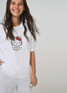 Футболка с принтом Hello Kitty, Белый Ostin