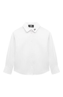 Хлопковая рубашка Karl Lagerfeld Kids