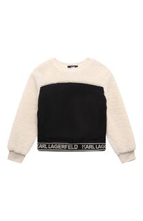 Комбинированный свитшот Karl Lagerfeld Kids