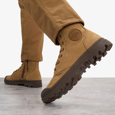 Ботинки утепленные Мужские ботинки Palladium Pampa Hi Zip WL, Коричневый