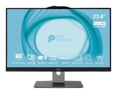 Моноблок 23.8 MSI Pro AP243TP 12M AiO 9S6-AE1011-082 i5-12400/16GB/512GB/1920x1080/wireless kbd/wireless mouse/GbitEth/WiFi/BT/cam/noOS/black