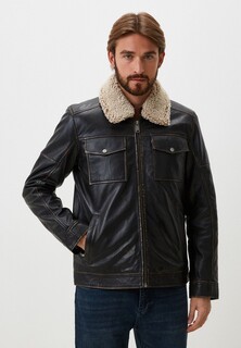 Куртка кожаная Mustang mens straight zip jacket with det. FF collar