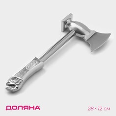 Молоток для мяса с топориком доляна, 28 см, цвет серебристый