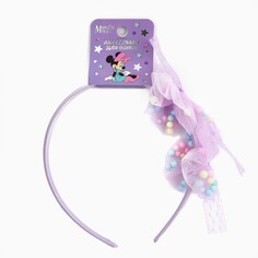 Ободок для волос детский с блестками, 11 см, минни маус Disney