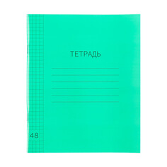 Тетрадь 48л кл зеленая, пласт обл, блок офсет Calligrata