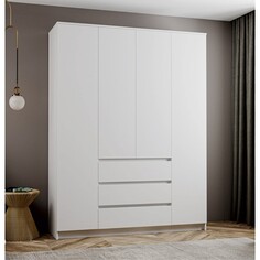 Шкаф мадера распашной, четырехстворчатый, 1600х520х2100, белый NO Brand