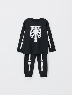 Пижама со светящимся в темноте принтом Halloween для мальчиков
