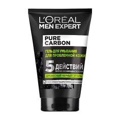 LORÉAL PARIS Очищающий Гель для умывания Men Expert 5 действий против проблем кожи с черным углем LOreal