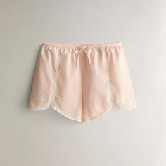 Пижама ZARA HOME Хлопковые шорты с вышивкой