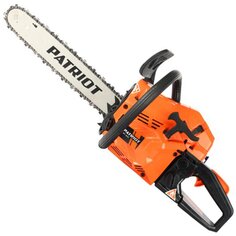 Пила цепная бензиновая, Patriot, 2.9 л.с., 2200 Вт, длина шины 40 см, шаг цепи 3/8 дюйм, 64 звен, РТ 445 The one, 220104445 Патриот