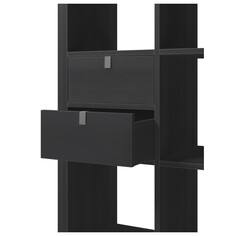 Стеллажи вставка с двумя выдвижными ящиками BOX 328х328х280мм черный ЛДСП Riddle