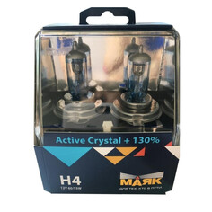 Лампы для фар автомобиля лампа МАЯК ACTIVE CRYSTAL Н4 12В 60/55Вт 2шт