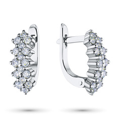 Серьги из серебра э0612сг02188300 ЭПЛ Даймонд