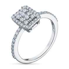 Кольцо из серебра э0612кц03210108_white ЭПЛ Даймонд