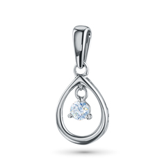 Подвеска из серебра э0612пд08173400_white ЭПЛ Даймонд