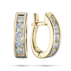 Серьги из желтого золота э0312сг03135900_white ЭПЛ Даймонд
