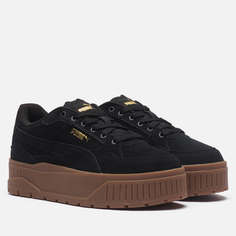 Женские кроссовки Puma Karmen II Idol Suede, цвет чёрный