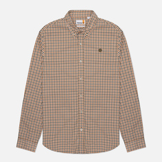 Мужская рубашка Timberland Stretch Poplin Gingham, цвет бежевый