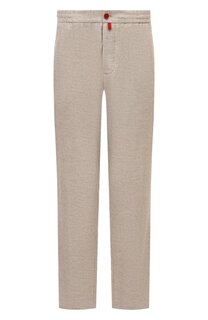 Брюки из хлопка и шерсти Kiton
