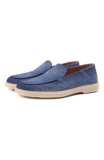 Замшевые лоферы Santoni