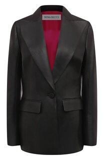 Кожаный жакет Nina Ricci