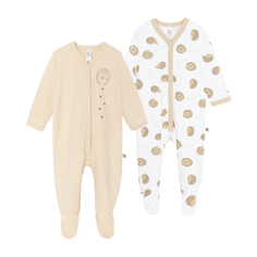 Боди, песочники, комбинезоны Bossa Nova Комбинезон с закрытыми ножками /набор 2 шт/ Латте 501МП