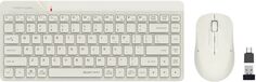 Клавиатура и мышь Wireless A4Tech Fstyler FG2200 Air2 клав: бежевая, мышь: бежевая USB беспроводная slim 2012307