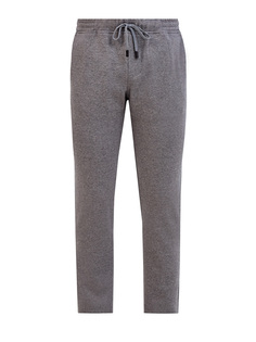 Брюки из плотного меланжевого хлопка с поясом на кулиске Capobianco