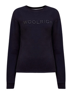 Свитшот из хлопкового футера с объемным вышитым логотипом Woolrich
