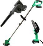 Набор аккумуляторного инструмента Zitrek (GreenCut 20, ZKBL20, GreenSaw 20 Extra Power) 3 в 1 (082-2022) чёрно-зелёный