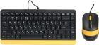 Клавиатура + мышь A4Tech Fstyler F1110, черный/желтый, Multimedia (F1110 BUMBLEBEE)