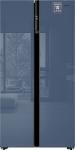 Холодильник Side by Side Weissgauff WSBS 600 NoFrost Inverter Blue Glass