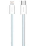 Кабель Solove Type-C/Lightning, 100 см, 20W, PD, 3А, высокопрочная ABS+ оплетка, DW6 (RUS) синий