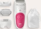 Эпилятор и электробритва для женщин Braun S5 SES 5-600, белый/розовый, 3 насадки, тип 5391