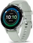 Часы Garmin VENU 3S SILVER SS BEZEL W/ SAGE GRAY CASE AND SILICONE BAND (010-02785-01)