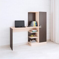 Компьютерный стол квартет-6, 1450х500х1350, венге/дуб молочный NO Brand