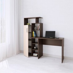 Стол компьютерный квартет-7 1508х500х1500 венге/дуб молочный NO Brand