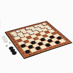 Шашки игра настольная, с доской 33 х 33 см, d-2.5 см NO Brand