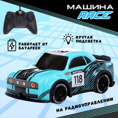 Машина race, радиоуправляемая, световые эффекты, цвет синий NO Brand