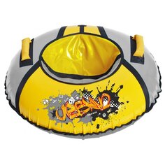 Санки-ватрушка Nika, Граффити, 85 см, 90 кг, с буксировочным тросом, с ручками, желтый, серебро, ТБ1КР-85/ГФ2