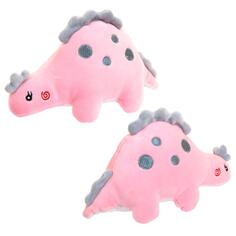 Игрушка мягкая ABtoys динозаврик розовый 19 см
