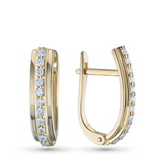Серьги из желтого золота э0312сг10148800_white ЭПЛ Даймонд