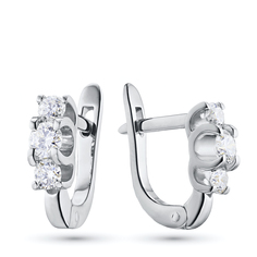 Серьги из белого золота э4712сг07153600 ЭПЛ Даймонд