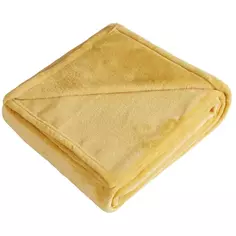 Плед Mataro 180x200 см велсофт цвет охра Столица текстиля