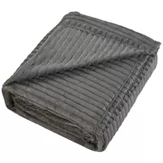 Плед Alitea 180x200 см велсофт цвет графит Столица текстиля